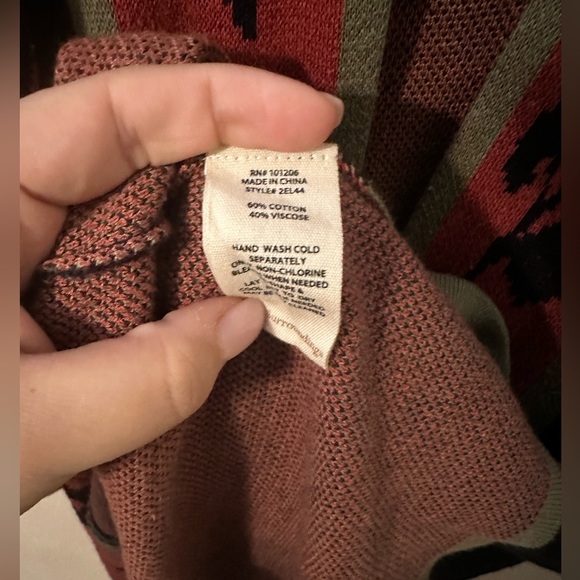 Soft Surroundings Floral Print Open Front Cardigan Sweater Womens XS Floral Boho - Picture 4 of 10